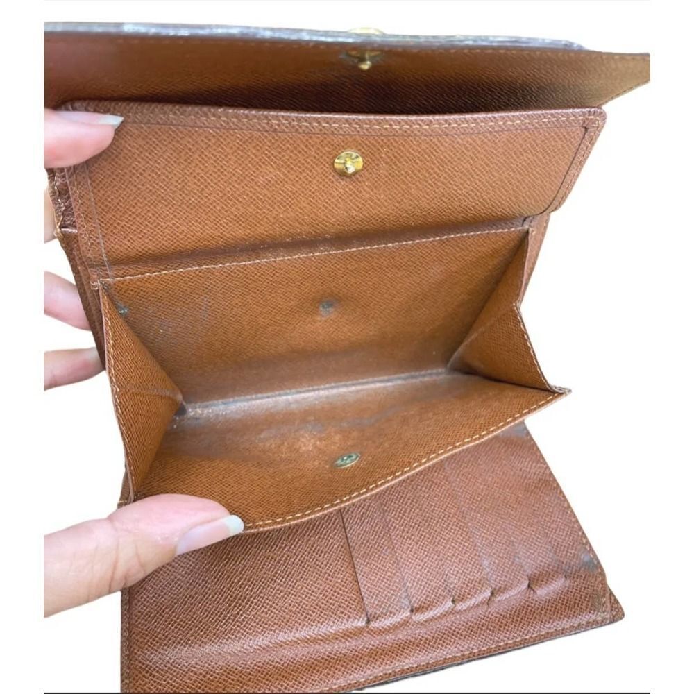 LOUIS VUITTON Monogram Canvas Leather Etui Papiers Trifold Wallet. SP1011. - Picture 5 of 11